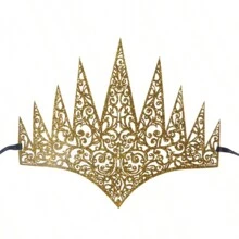 New European And American Style Hollow Crown Masquerade Mask Party Headpiece, Gold Crown Performance Costume Prop - Costume Props - View 13