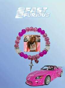 Pulseira de Contas com Estrela da Moda e Coração, Bracelete para o Dia dos Namorados, Acessório para Casais, Adequado para Festa, Aniversário e Presente para Dia dos Namorados, Mãe, Dia da Mãe, Presente