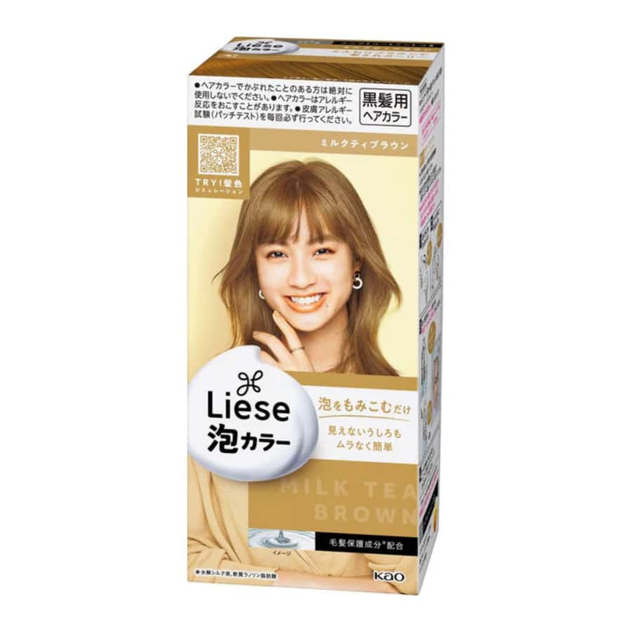 Kao Liese Prettia Creamy Bubble Color Hair Dye 1pc (Choose Your Color) - 奶茶棕 - 查看 1