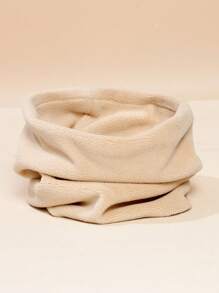 1pc Kids Solid Color Fleece Thicker Soft Neck Warmer, Unisex Outdoor Warm Scarf For Autumn/Winter - 1PC - View 18