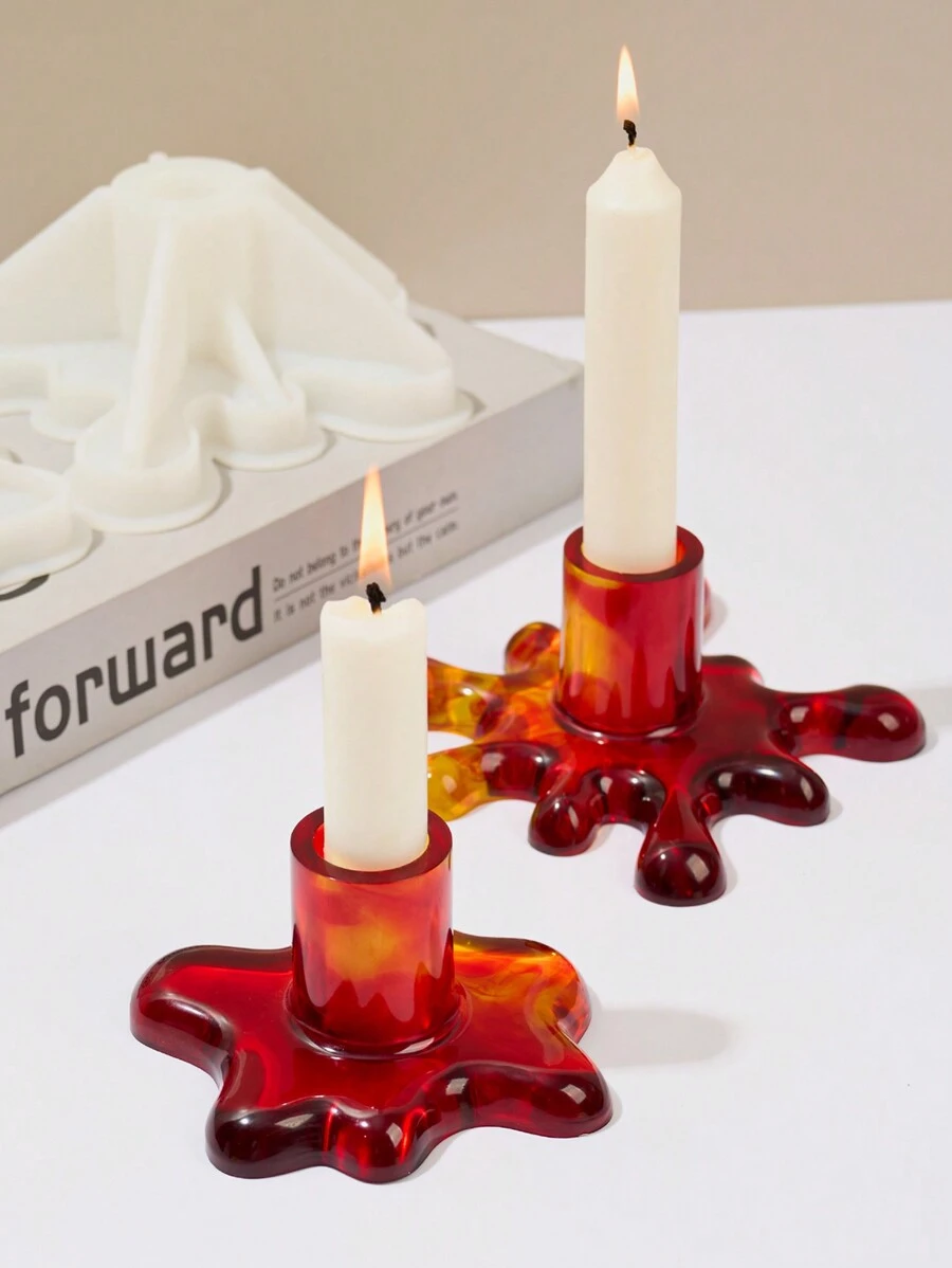 1 Khuôn nến silicon hình giọt nước dãi DIY Đế nến thạch cao bê tông thủ công - khuôn - Xem 1