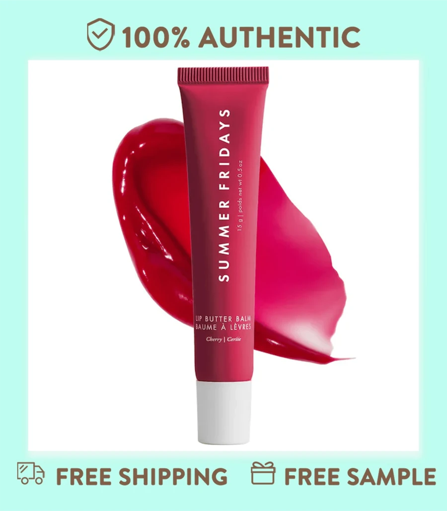 Summer Fridays 0.5 Oz/ 15 G Lip Butter Balm For Hydration & Shine Color: Vanilla Beige - quả anh đào - Xem 1