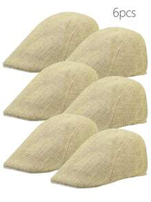 D EXCEED 1PC / 3PCS / 6PCS 男士平顶帽人字形粗花呢男士出租车司机帽 1920 年代常春藤爱尔兰驾驶帽盖茨比帽万圣节装饰礼物角色扮演情人节礼物舞会 - 多色 - 查看 24