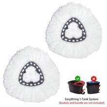 1pc/2pcs Replacement Mop Head For O-Cedar/ EasyWring Rotating Mop, 2 Packs Super Absorbent Microfiber Mop Refill. Note: This Mop Head Fits 1 Handle, 1 Size = 2 Pcs - Black - View 1