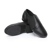 Jazz Dance Shoes Soft Bottom Non-Slip Practice Shoes Stretch Yoga Ballet Jazz Dance Shoes PU Leather Practice Shoes - Black - View 5