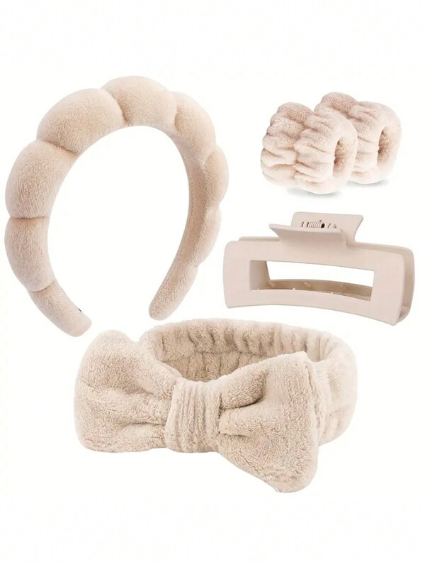 5 stuks/set dames hoge kroon haaraccessoires hoofdbanden spons haar wassen make-up verwijderen