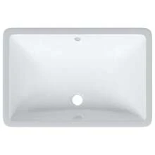 Ceramic Rectangular Bathroom Sink White 60x40x21 Cm Modern Design Durable Sink For Stylish Bathroom Upgrade - White - View 6