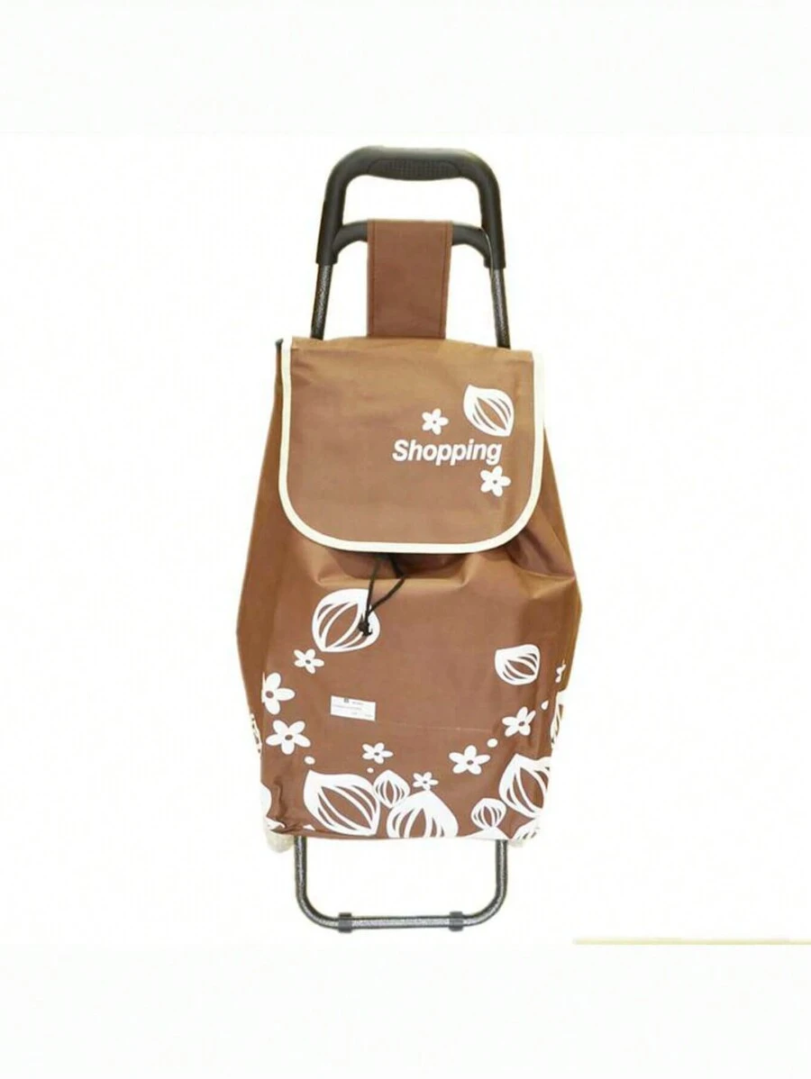 55L 容量滚动购物手推车，防水、耐磨、高品质、带软轮、优质牛津布、1.8 千克、多种颜色可选、91 X 24 X 32 厘米 - 駝色 - 查看 1