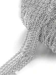 5m/1m 散装不锈钢链，适用于银色/玫瑰金 O 型项链链环，1mm/1.5mm/2mm/2.5mm DIY 珠宝制作材料