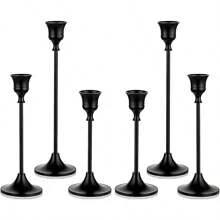 3pcs Bronze-Colored Bell-Shaped Candle Holders, Decor For Wedding & Party Atmosphere Gifts Birthday Graduation - Black - View 12