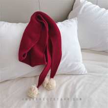 Kids Winter Warm Knit Scarves Bubbles Decorated Scarf Neck Warmer For Snowboarding, Outdoor Activity