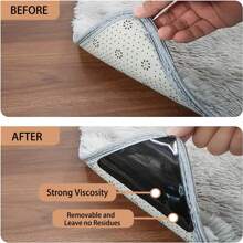 4/8/12pcs Rug Gripper For Hardwood Floors Carpet Area Rugs Tile Floors, Non Slip Rug Pads, Double Sided Reusable Rug Grippers Washable Carpet Gripper Keep Rug Corners Flat