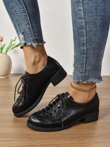 British Style Women's Lace-Up Flat Leather Shoes, New Arrival Spring/Autumn Small Niche Design Valentines