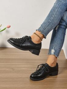 British Style Women's Lace-Up Flat Leather Shoes, New Arrival Spring/Autumn Small Niche Design Valentines