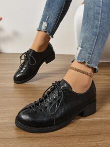 British Style Women's Lace-Up Flat Leather Shoes, New Arrival Spring/Autumn Small Niche Design Valentines