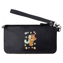 Carteiras de couro portáteis versáteis de grande capacidade porta-cartões de crédito bolsa de mão bolsa de celular com zíper celular multicamadas carteiras de celular femininas masculinas organizador de pacotes suprimentos para dormitório escolar e bolsa de volta às aulas