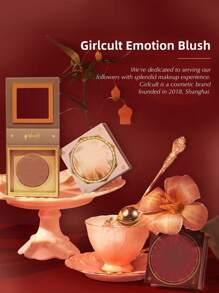GIRLCULT Mood Blush (01 Tipsy), Lightweight Silky Texture Without Powder, Easy To Blend, Can Shape, Create Atmospheric Color, Contour, Highlight Face, Matte Or Pearlescent Finish, Long-Lasting Color All Day, Enhance Facial Makeup, Gift Packaging - 04 Thirsty - 查看 7