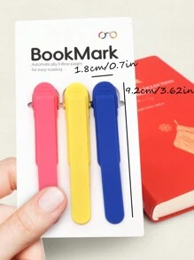 Set de 1/3 marcapáginas automáticos, marcapáginas de silicona para mujeres, hombres, niños, amantes de los libros, marcapáginas de libro únicos y lindos para lectura, accesorios de lectura, regalos para amantes de los libros