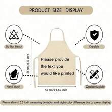 1 chiếc tạp dề cá nhân hóa cho phụ nữ, tạp dề nướng bánh có tên tùy chỉnh, quà tặng nấu ăn tùy chỉnh cho mẹ, quà tặng Ngày của Mẹ, tạp dề dễ thương cho phụ nữ - màu đen - Xem 3