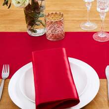 1/2/5/10 Pcs Satin Table Runners, 28x275cm, Elegant Soft Silky Table Decor For Party, Banquet, Wedding, Thanksgiving, Valentine's Day, Christmas, New Year