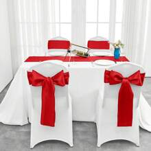 1/2/5/10 Pcs Satin Table Runners, 28x275cm, Elegant Soft Silky Table Decor For Party, Banquet, Wedding, Thanksgiving, Valentine's Day, Christmas, New Year