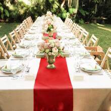 1/2/5/10 Pcs Satin Table Runners, 28x275cm, Elegant Soft Silky Table Decor For Party, Banquet, Wedding, Thanksgiving, Valentine's Day, Christmas, New Year