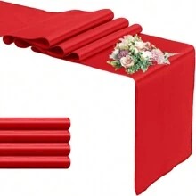 1/2/5/10 Pcs Satin Table Runners, 28x275cm, Elegant Soft Silky Table Decor For Party, Banquet, Wedding, Thanksgiving, Valentine's Day, Christmas, New Year