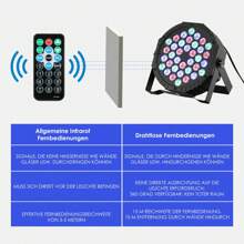 OYAJIA 1er Pack LED Par Strahler 36 LED Bühnenlicht Partylicht RGB DMX512 mit Fernbedienung,Discolicht Scheinwerfer Beleuchtung Moving Head für Stage DJ Party Show Bar Halloween Weihnachten
