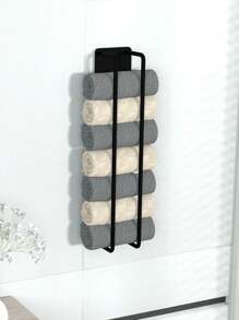 1 Giá treo khăn bằng thép không gỉ, Giá treo khăn gắn tường, Giá treo khăn bằng kim loại tiết kiệm không gian, Giá treo khăn gắn tường, Không cần khoan lắp, Bạc, Đen - Nhiều màu - Xem 8