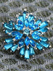 Trâm cài áo hình bông tuyết xanh Giáng sinh thời trang nữ trang sức cá nhân hóa quà tặng bông tuyết - Ghim 1 - Xem 2