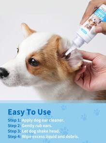 GJYC PET Ohrenreiniger für Hunde und Katzen - Ohrspülung zum Reinigen und Desodorieren - 60 ml (mit frischem Duft) - Weiss - Übersicht 5