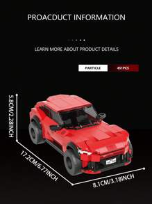 Bộ đồ chơi khối xây dựng, Đồ chơi khối xây dựng Xe đua, Đồ chơi khối xây dựng trang trí nhà, Thích hợp cho trẻ em từ 14 tuổi trở lên, Quà tặng Giáng sinh, Quà tặng sinh nhật - Nhiều màu - Xem 7