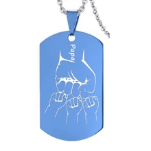 Dây chuyền hình cú đấm tay của đội Daddy được cá nhân hóa, Mặt dây chuyền thẻ tên chó Fist Bump tùy chỉnh 1-4 tên cho bố chồng, Trang sức tình yêu của ông nội, Quà tặng sinh nhật Giáng sinh Ngày của cha cho bố, Chồng Papa, Có túi quà - Nhiều màu - Xem 8