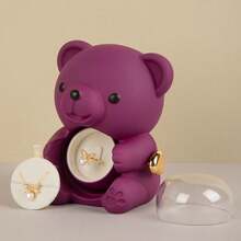1Pc Creative Rotating Rose Jewelry Box Red Soap Flower Bear Gifts Box Pink Necklace Storage Ring Gift Case For Women