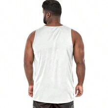 Kit 03 Men's Plus Size Comfortable Cotton Tank Top - Xem 3