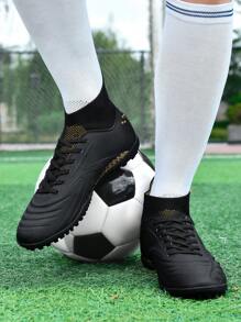 1 双男女通用足球/足球鞋，高帮专业户外室内训练草皮鞋，系带，防滑橡胶鞋底，短钉，轻质高性能设计，厂家直销