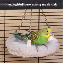 1pc 悬挂鸟巢 鹦鹉巢 鸟类保暖巢 悬挂鸟巢 温暖舒适 冬季保暖 虎百合小太阳睡眠巢 鸟类用品 冬季悬挂鹦鹉巢