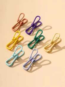 5pcs Chip Clips - Utility PVC-Coated Steel Clips For Sealing Food Packages, Chips Bags, Clothes & Paper - Pack Of 5 (Random Color) - Multicolor - View 1
