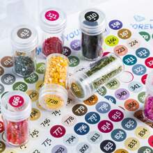 30pcs Clear Round Bottle Organizer, Rhinestone Mosaic Art Mini Container Storage Bottle, DIY Beaded Jewelry Nail Art Diamond Painting Crafts Storage Jar, Multifunctional Portable Travel Bottle