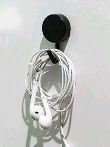 1/10/20pcs Black Self-Adhesive Wall Hooks, No Damage Door Hooks For Hanging Clothes, Strong Adhesive Hook Hangers - Multicolor - View 4