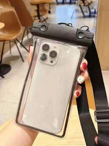 1pc Universal Touch-Sensitive Waterproof Phone Pouch, Luminous Swimming Diving Mobile Case, Can Be Used As A Touch-Screen Swimming And Diving Case, Can Be Used As An Underwater Camera Phone Case, Portable Travel Phone Bag With Adjustable Lanyard, PVC Material, No Battery Required Travel Must Haves Summer1 Stuff Back To School Supplies - Multicolor - View 6