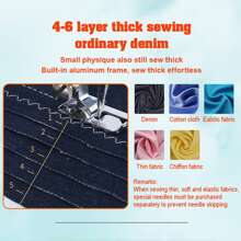 519 Electric Sewing Machine, 12 Stitches Mini Double Thread With Foot Pedal, UK Plug, Perfect Valentine's Day Gift For DIY Enthusiasts - 白色 - 查看 3