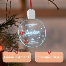 Personalized Ornaments Wedding Gifts For Couples,First Married Ornaments,Bridal Shower Gifts For Bride Birthday Graduation - White - View 4