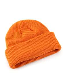 Cappello senza visiera in maglia monocromatico (unisex), cappello lavorato a maglia per la protezione delle orecchie, personalizzabile con logo, adatto per l'autunno e l'inverno