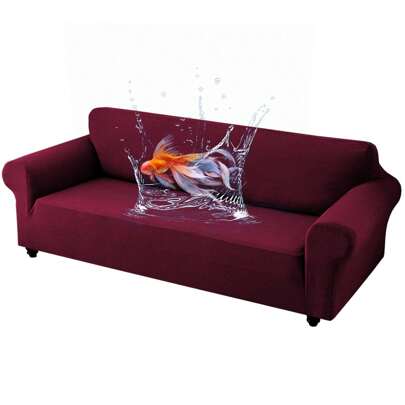 1 件防水提花沙发套，可调节弹力沙发套，可洗家具保护套，防猫抓，适用于客厅家居装饰