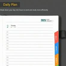 Lịch giờ 2025-2026, Lịch trình hàng tháng, Kế hoạch quản lý thời gian hàng ngày, Sổ tay năng suất văn phòng, Quà tặng năm mới, Kế hoạch, Chương trình nghị sự, Lịch năm, Sổ tay - 1 bản sao - Xem 7