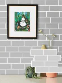 10pcs Faux Ceramic 3D Wall Stickers, Removable & Easy To Install, Waterproof Self-Adhesive Wall Paper, Suitable For Kitchen, Furniture Renovation, Bathroom, Room Decor, Holiday Party Background