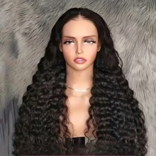 Glueless Wigs Human Hair Pre Plucked Pre Cut For Beginners 13x4 HD Lace Closure Wigs Human Hair Deep Wave Lace Front Wigs 150% Density - Natural & Black - View 2
