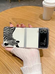 Ốp lưng chống sốc họa tiết ngựa vằn có màn hình gập tương thích với điện thoại Galaxy Z Flip3 4 5 6 Series - Nhiều màu - Xem 4