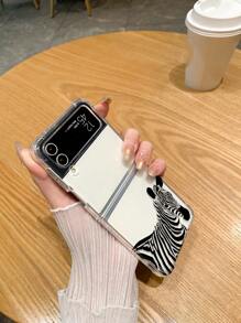 Ốp lưng chống sốc họa tiết ngựa vằn có màn hình gập tương thích với điện thoại Galaxy Z Flip3 4 5 6 Series - Nhiều màu - Xem 2